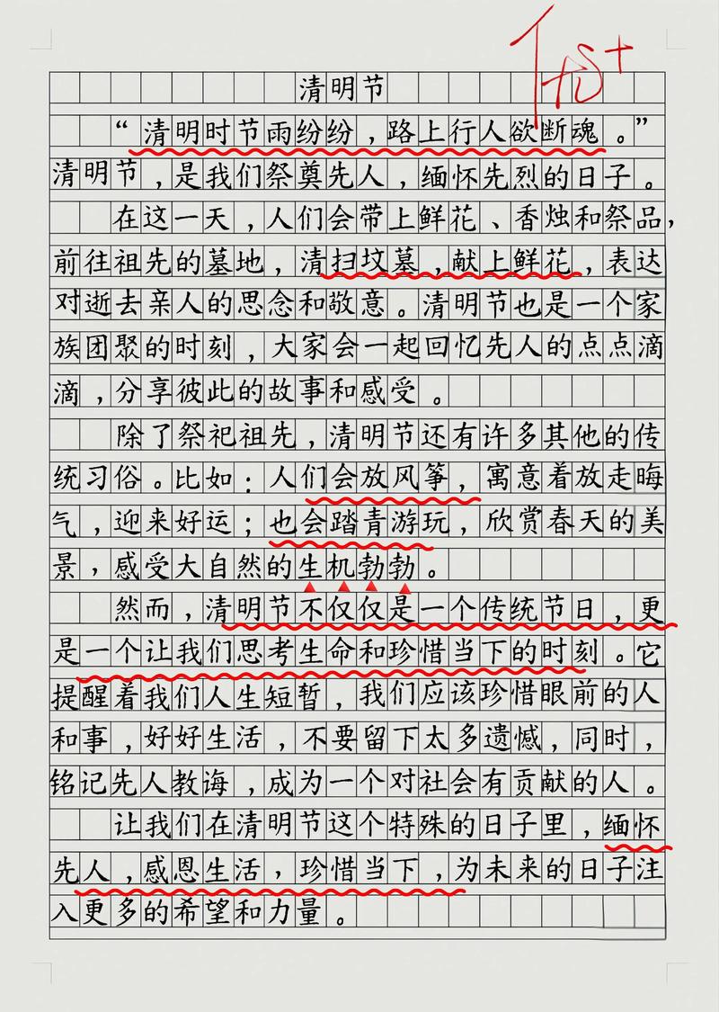 节日里清明节作文