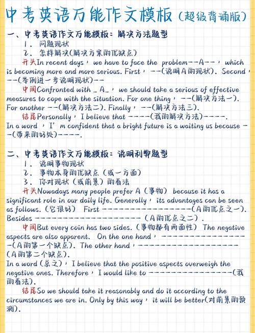 万能模板真能包办中考作文吗?