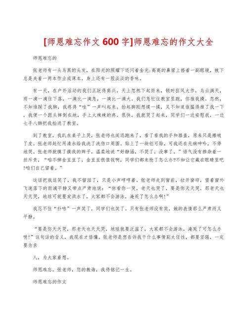 难忘的恩情的作文