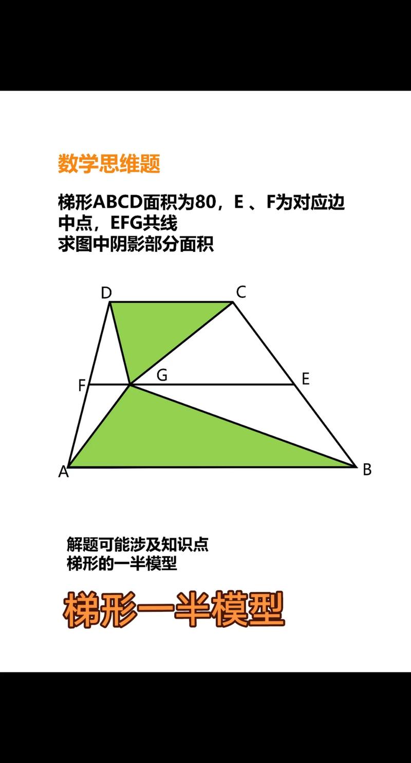 梯形求阴影面积五年级