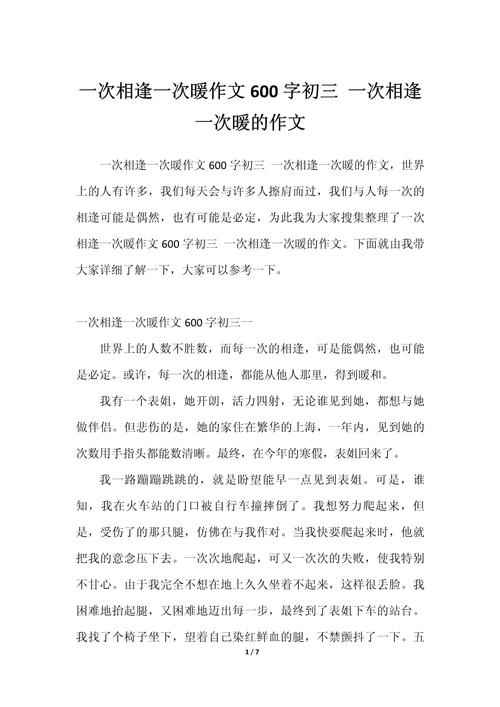 以相逢为题的作文