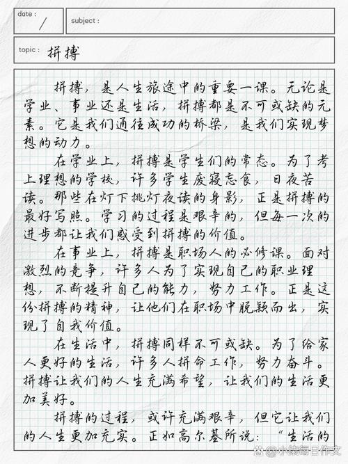 作文 拼搏 高考