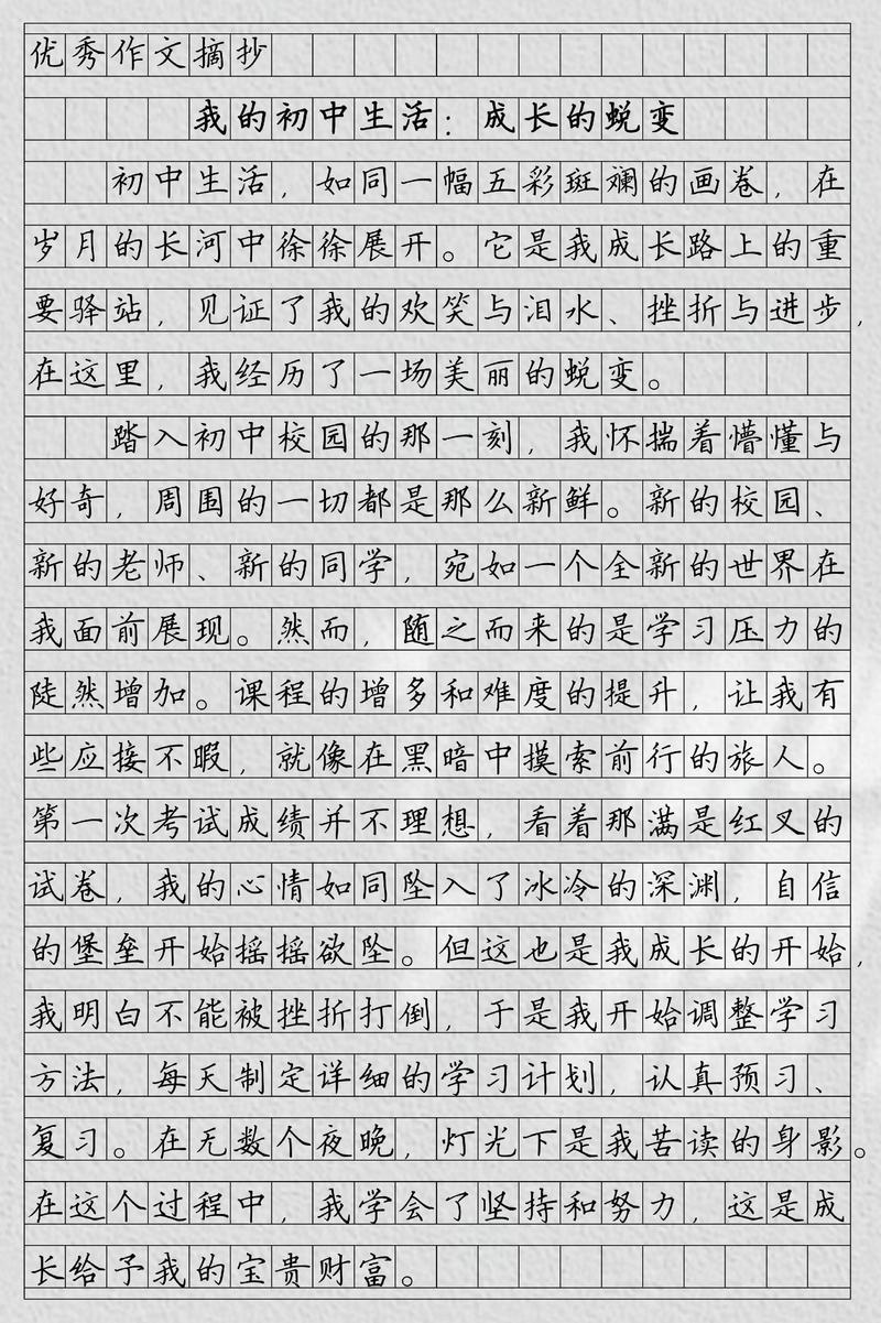 合格的中学生作文