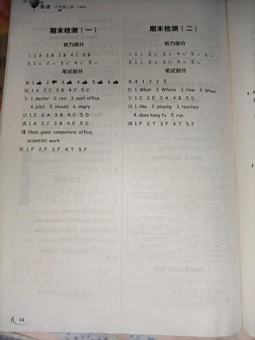 6年级英语练习册答案在哪里找？
