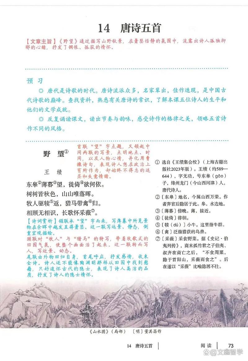 初二上学期古诗4首，核心考点有哪些？