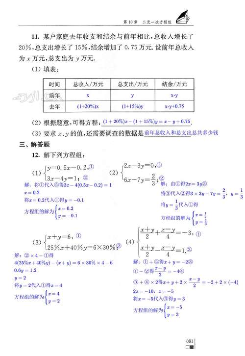 七年级下数学补充答案全吗？正确吗？