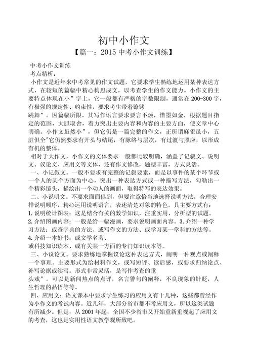 小小的 初中作文