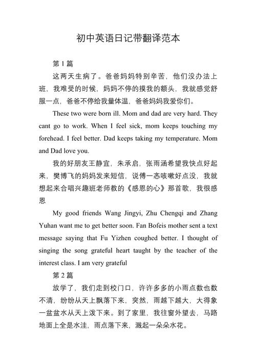 初中英语作文翻译,如何准确传达原意?