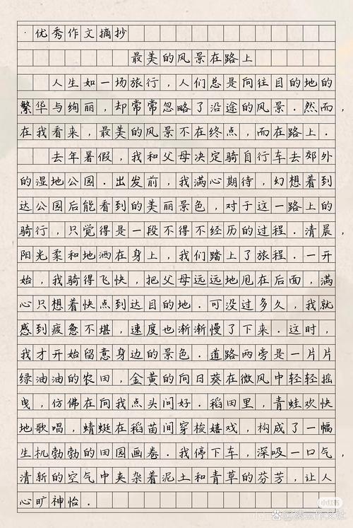 初中优秀作文叙事