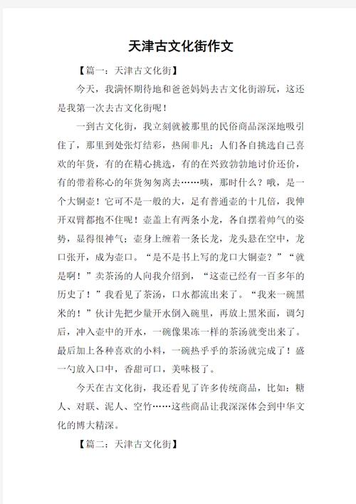 天津一日游作文怎么写才生动？