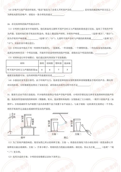 八年级物理上册实验题有哪些高频考点？