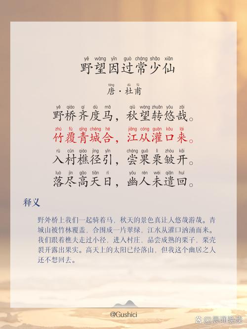 八年级古诗《野望》