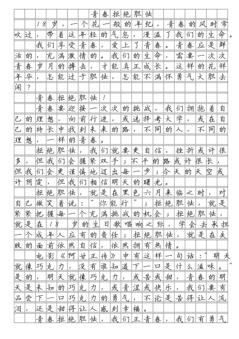 中考语文万能作文