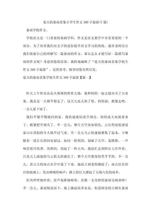 《冲过风雨》作文