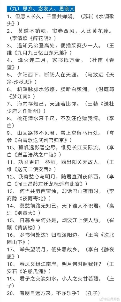 中学生古诗词100