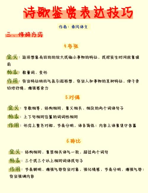 古诗词修辞手法鉴赏