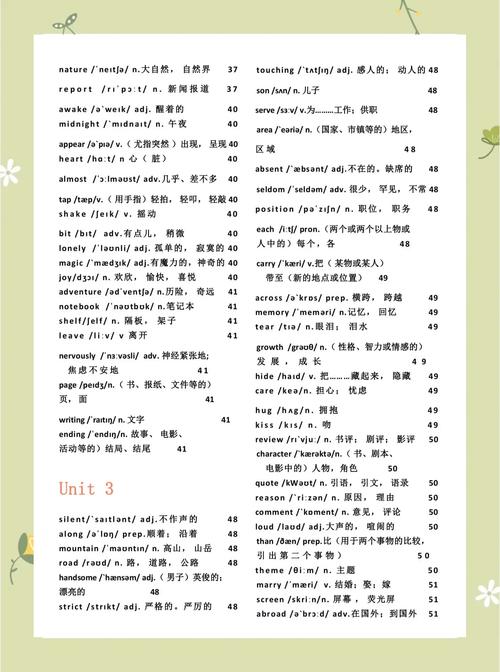 七年级上册语文单词表