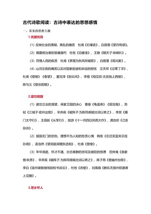 古诗与词，思想感情有何不同？