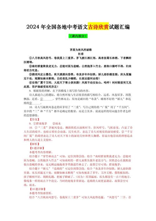 中考古诗考什么？历年真题怎么解？