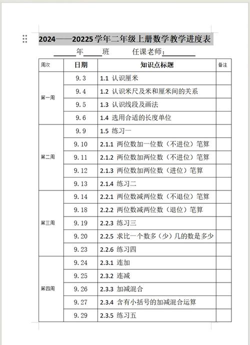 二年级上学期教学计划如何有效落实？