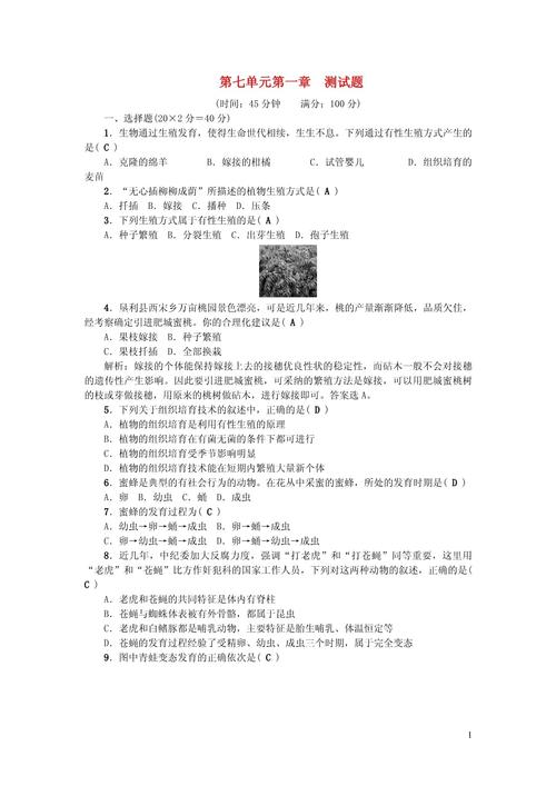 七年级下册生物必考题有哪些高频考点?