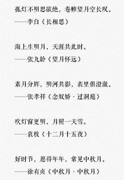明月古诗名句,何句最映千古情?