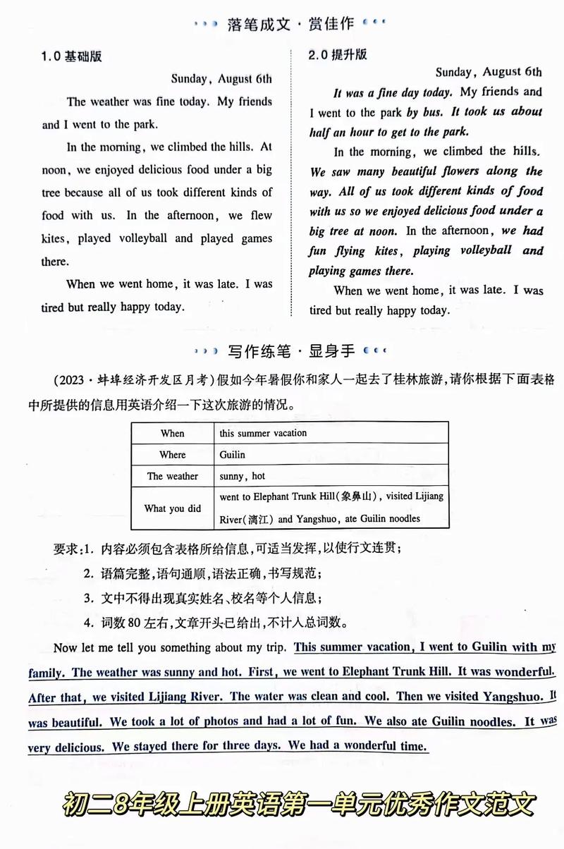 八年级英语最高级作文如何写出彩?