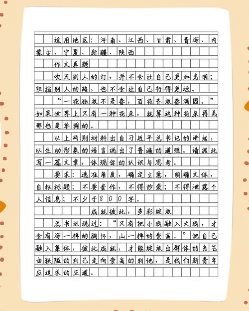 云南高考语文作文