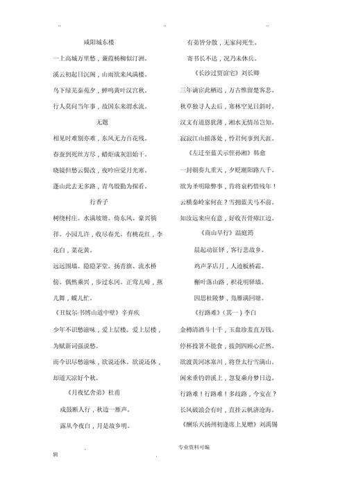 九年级期末古诗考哪些重点?