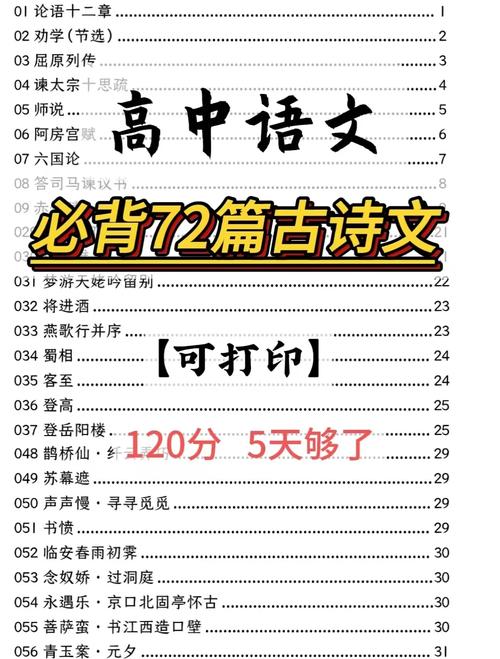 高中必背古诗文为何选这些篇目？