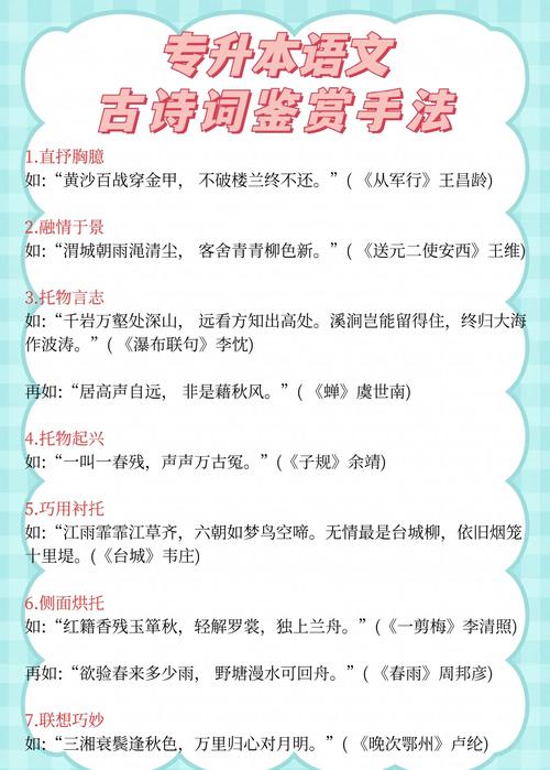 古诗词阅读修辞手法