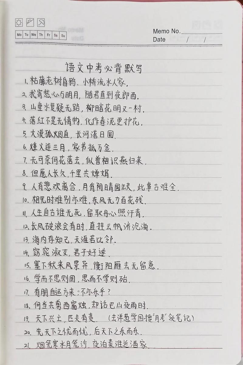 中考古诗词默写，如何高效攻克难关？