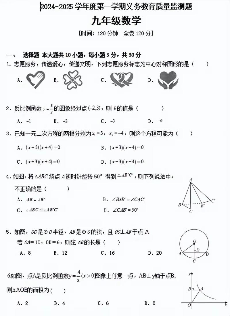 九年级上期末数学试卷考点难点有哪些？