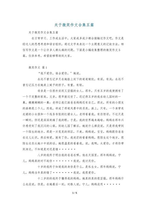 以什么的微笑作文