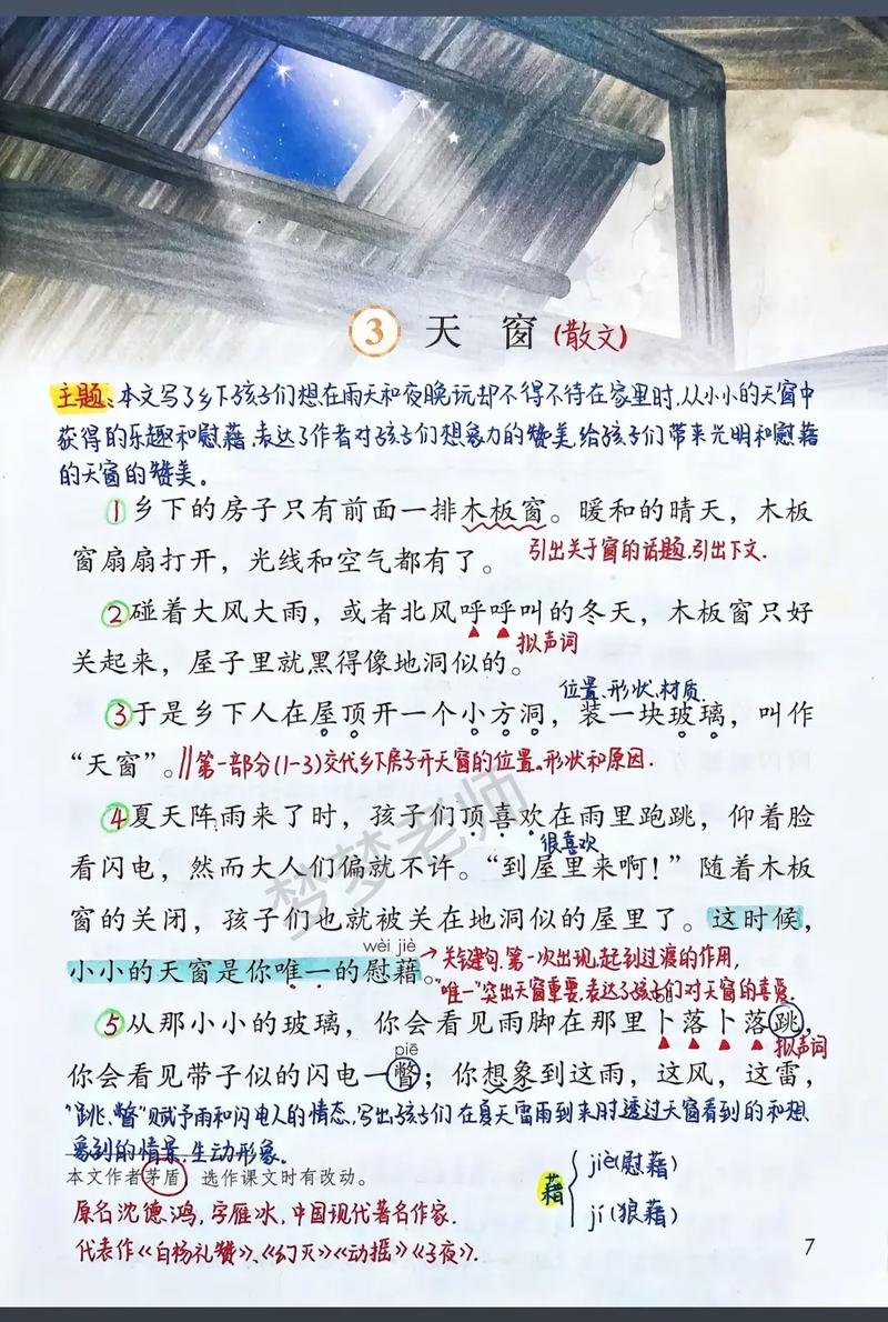 四年级语文下册第三课讲了什么？
