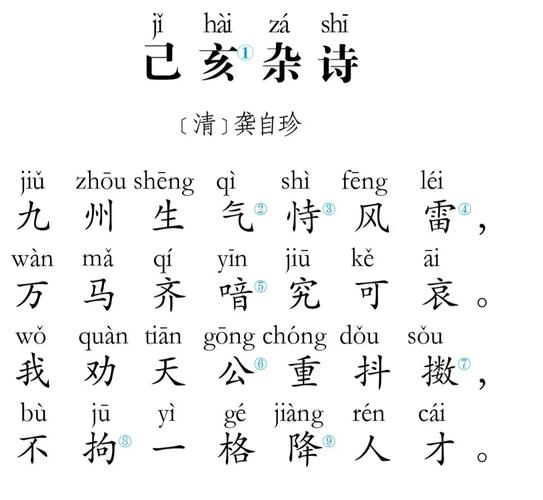 己亥杂诗古诗词阅读