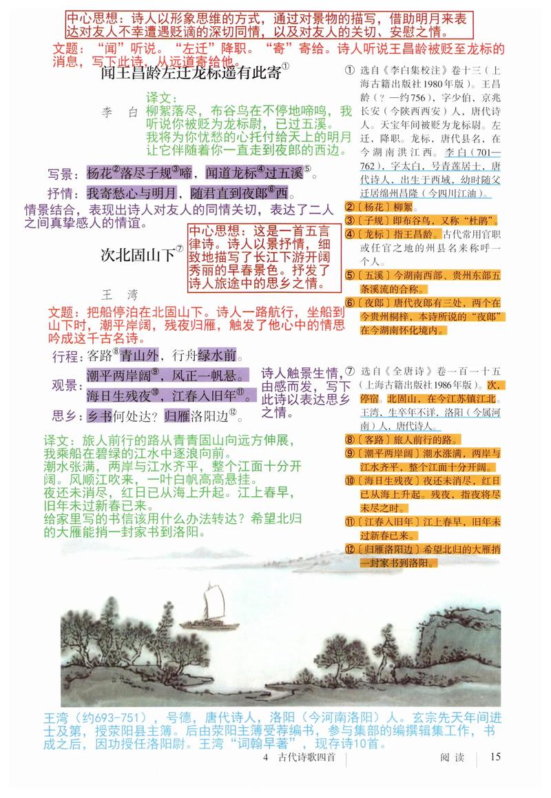 七上人教版古诗四首,每首都藏着怎样的深意?